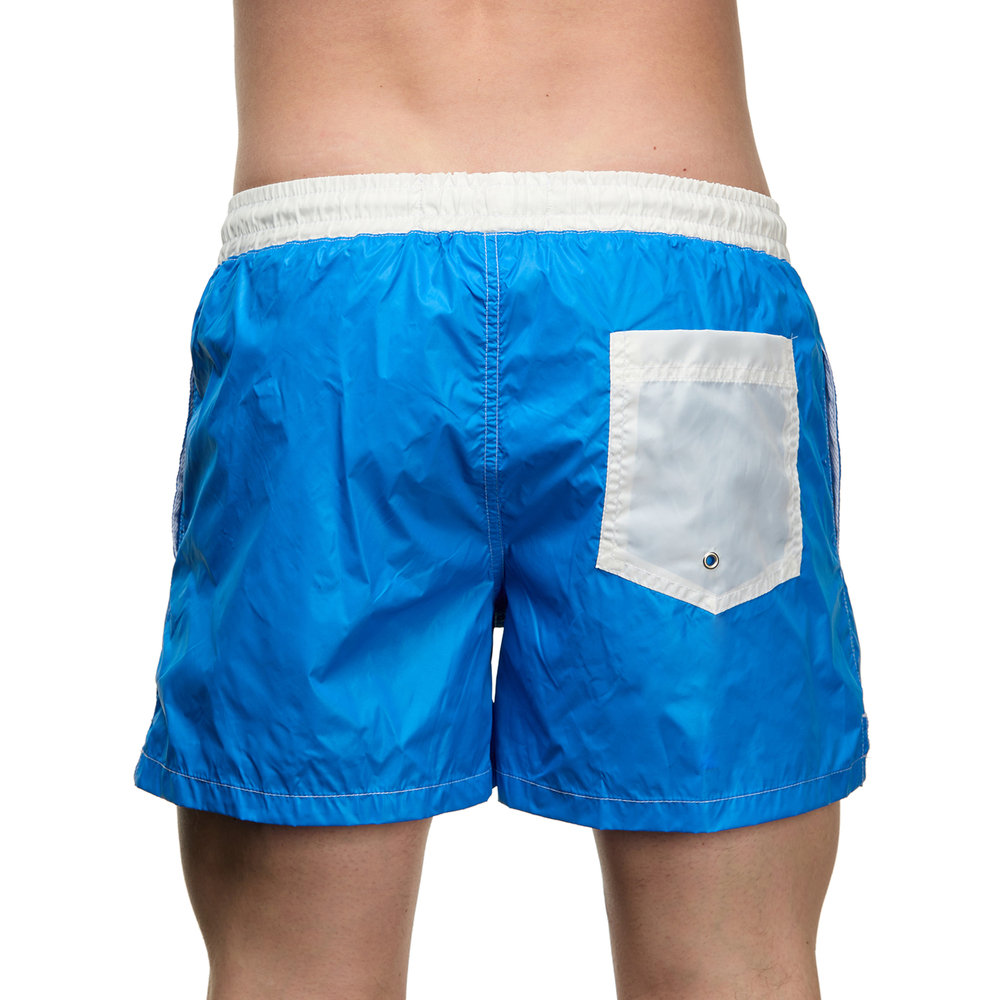 Мужские шорты синие с белым карманом сзади Sesmik STORM COLORS BLUE