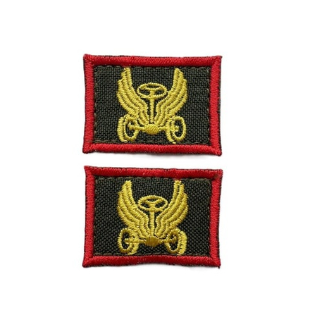 Нашивка петличная на липучке Автомобильные войска красный кант