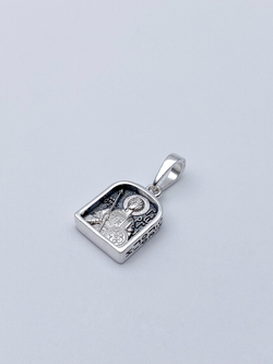 Образок из серебра/Чернение/С подвижным ухом/Николай
