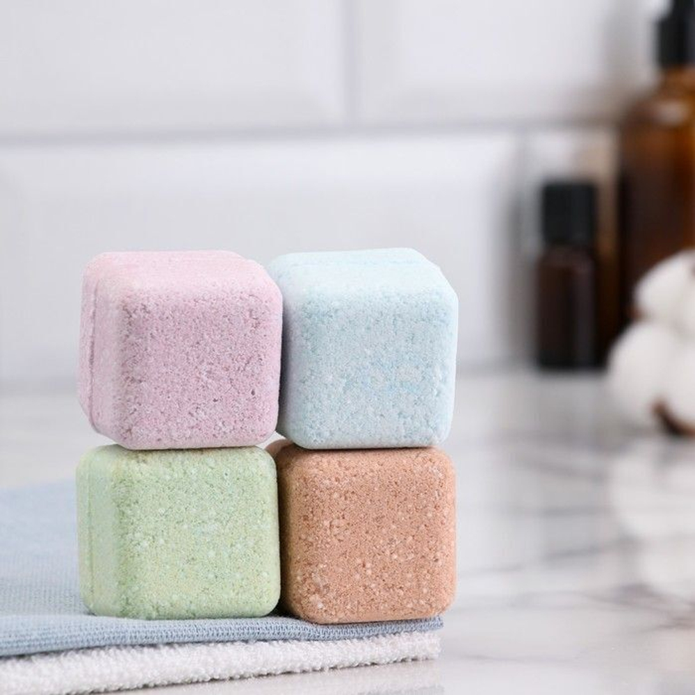 Набор из 4 бомбочек для ванны Хвойный микс с ароматом можжевельника, кедра, пихты и сосны