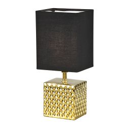 UML-B306 E14 GOLD-BLACK Светильник настольный декоративный под лампу Е14. 40W. Механический выключатель. Золотой-Черный. ТМ Uniel