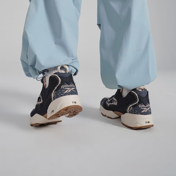 reebok Instapump Fury Беговые кроссовки Низкие Кроссовки Черно-белая панда Унисекс