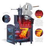 Чугунная печь для бани Гроза 18 (П2) Ураган