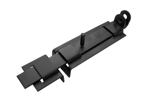 Засов с проушиной Домарт плоский ЗПП-350 мод.2 черный / 9682