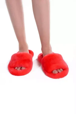 меховые тапочки из овчины