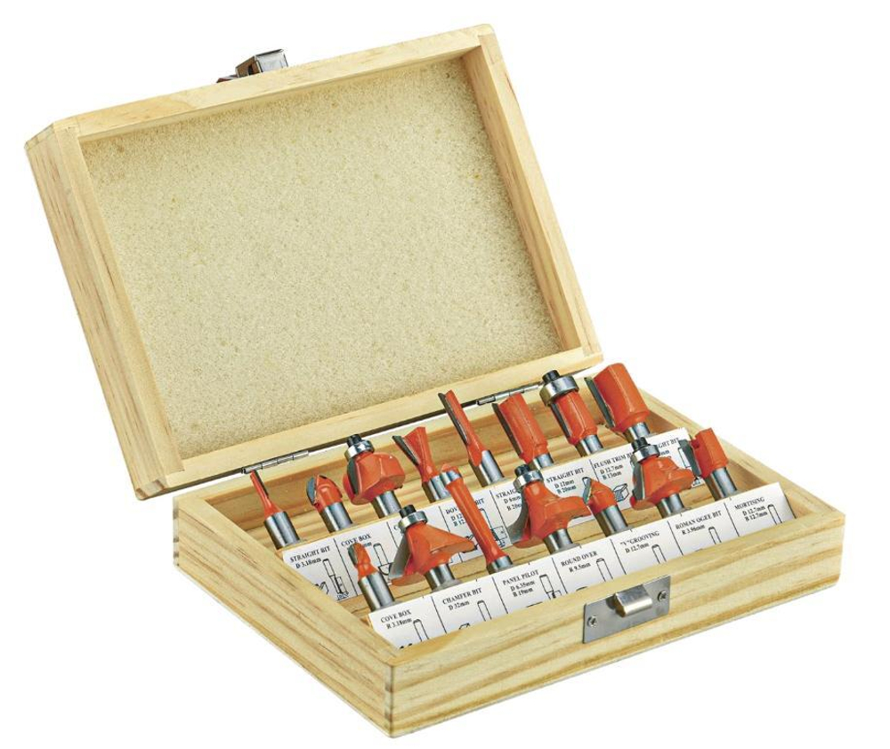 Набор фрез по дереву 15шт хвостовик 8мм (ACTW09-015X) P.I.T.