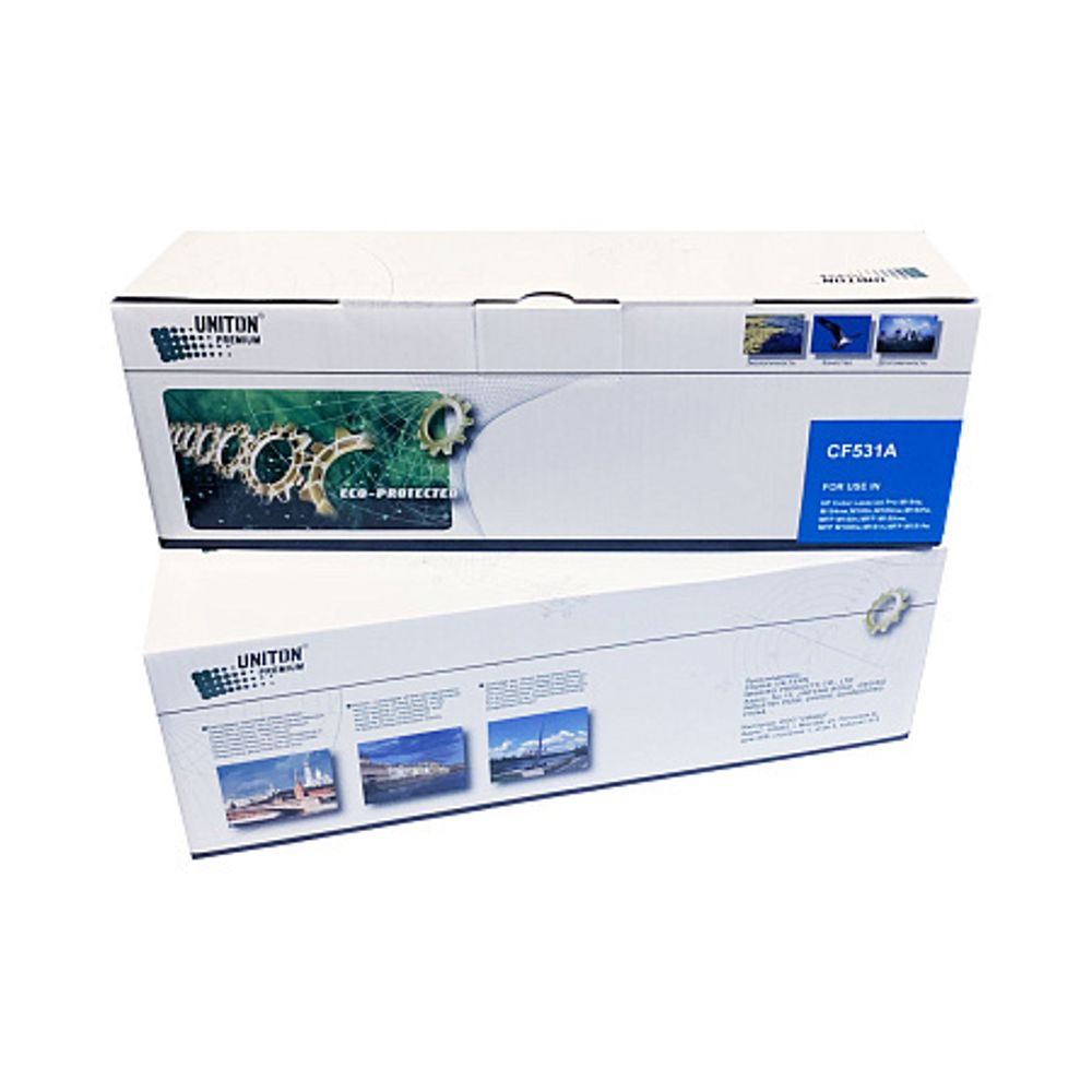 Картридж для HP Color LJ M154/ M180/ M181 CF531A (205A) син (0,9K) UNITON Premium GREEN LINE (Eco Protected)