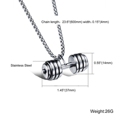 Кулон "Гантеля" из стали с цепочкой Steelman 87008