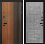 Дверь входная Лабиринт STORM 06 Сандал серый металлическая