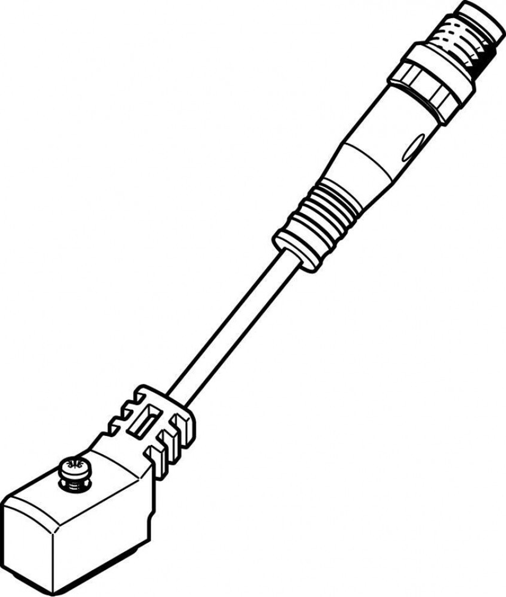 NEBV-Z4WA2L-P-E-2.5-N-M8G3-S1 Соединительный кабель