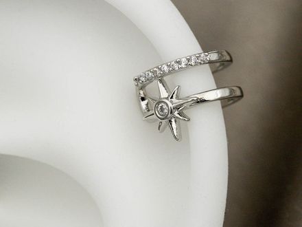 Кафф "Северная Звезда" со стразами