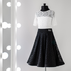 черно-белое платье для танцев