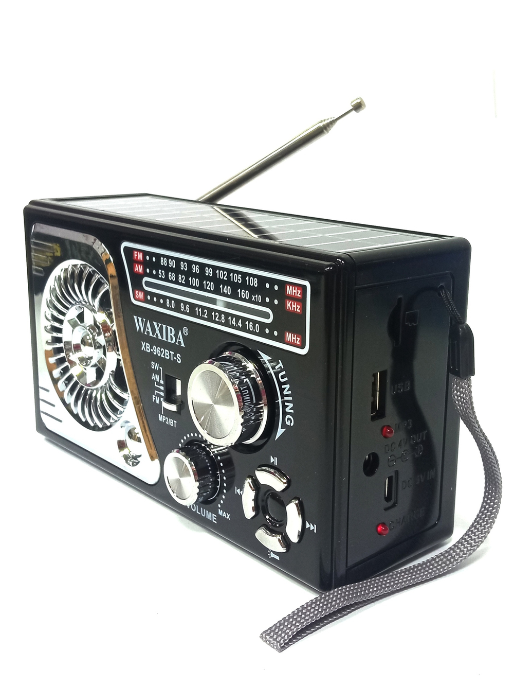 Радиоприемник с MP3 плеером+Solar panel Waxiba XB-962BT-S