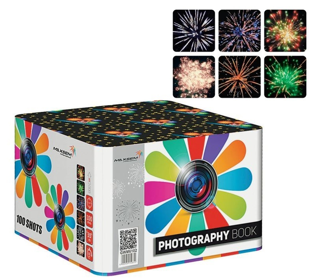 Батарея салютов "Photography Book" GWM6102 100 залпов * 1.2"  (1/1)