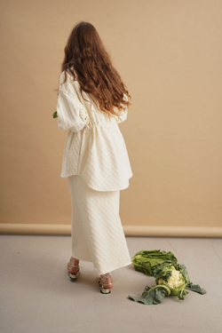 Рубашка оверсайз на кулиске "Ромбы"