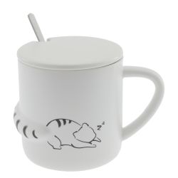 GAEM Кружка с крышкой и ложкой, 400 мл, L8,5 W12 H8 см, 4в.