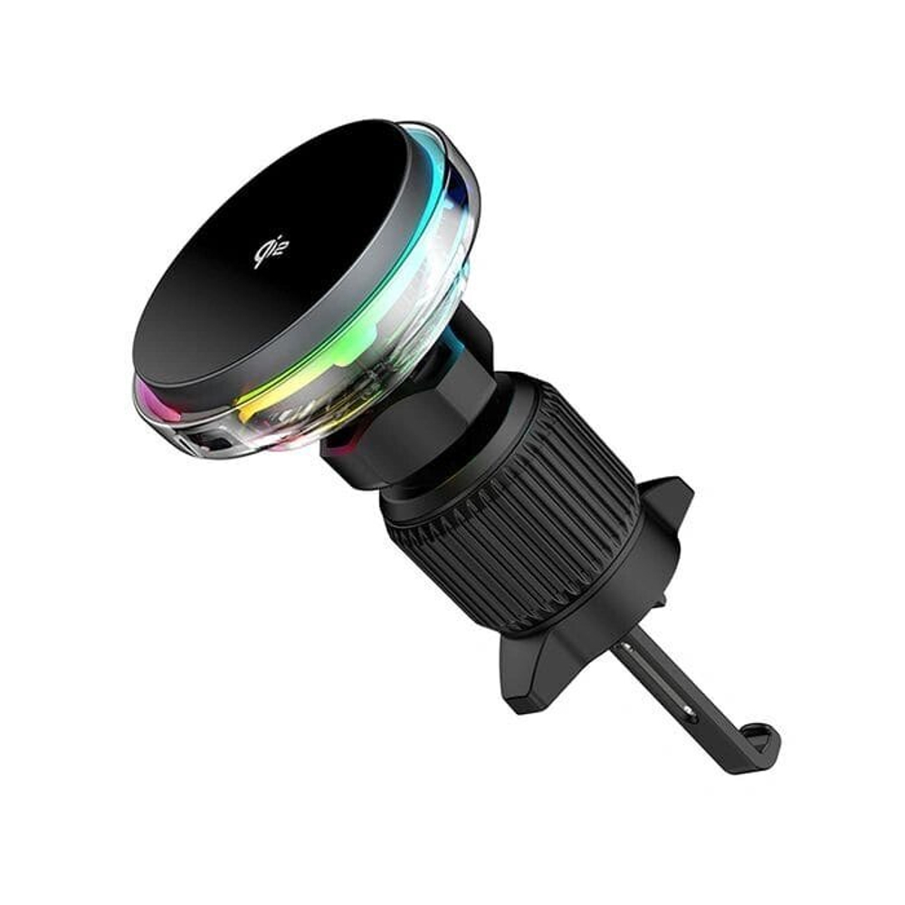 Автомобильный держатель Wiwu CH-324 Magnetic Qi2 Wireless Car Mount 15W, Чёрный