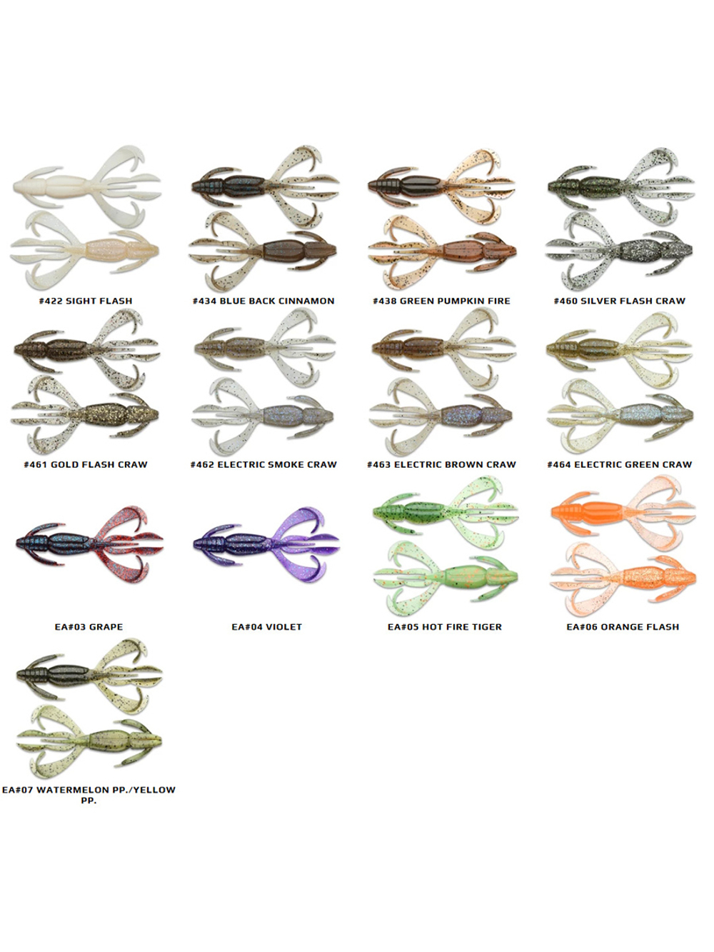 Приманка силиконовая Keitech Crazy Flapper 2.8", 3,4г, цвет #407 Delta Craw