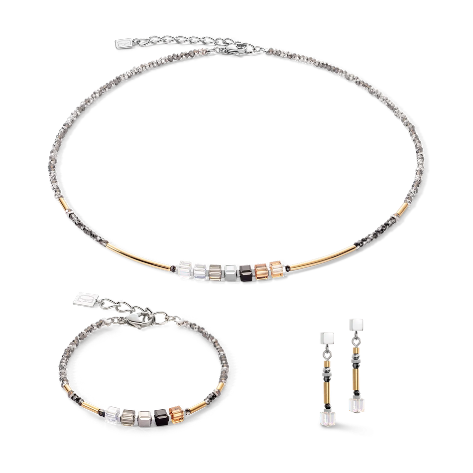 Серьги Coeur de Lion Grey-Gold 5027/21-1216