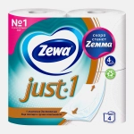 Туалетная бумага Zewa Just 1 4 слоя 4 рулона в ассортименте