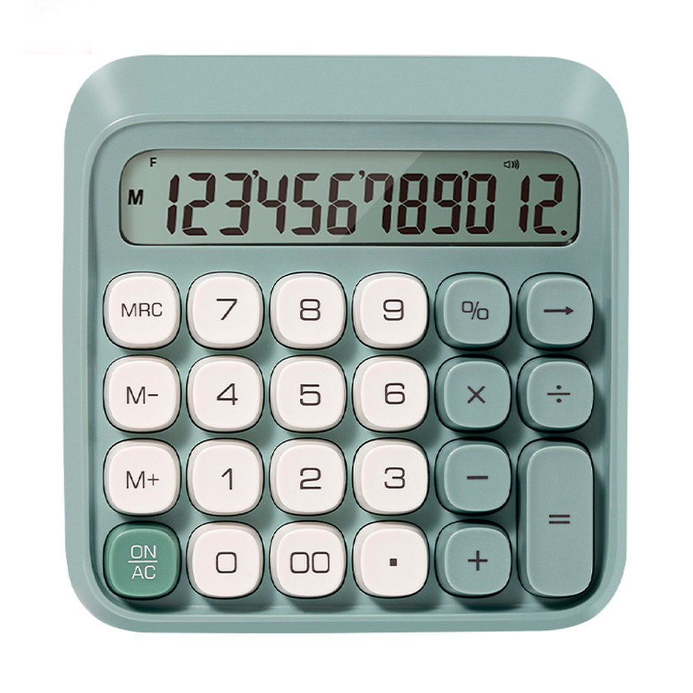 Калькулятор настольный DELI "М36" 12 разрядный, 130х133х27 мм, зеленый