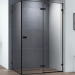 Душевой уголок Cezares Bellagio 100x90 BELLAGIO-AH-1-100/90-C-NERO профиль Черный матовый стекло прозрачное