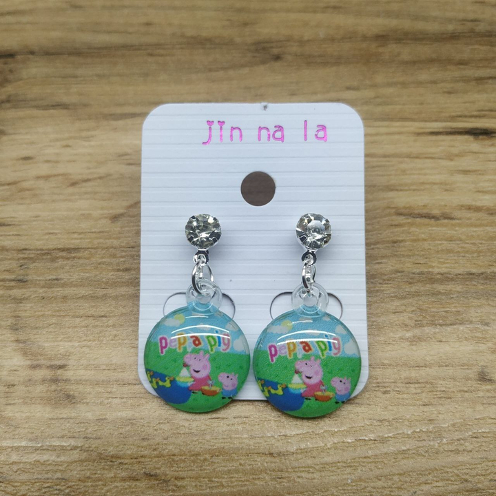 Клипсы Свинка Пеппа круглые МИКС