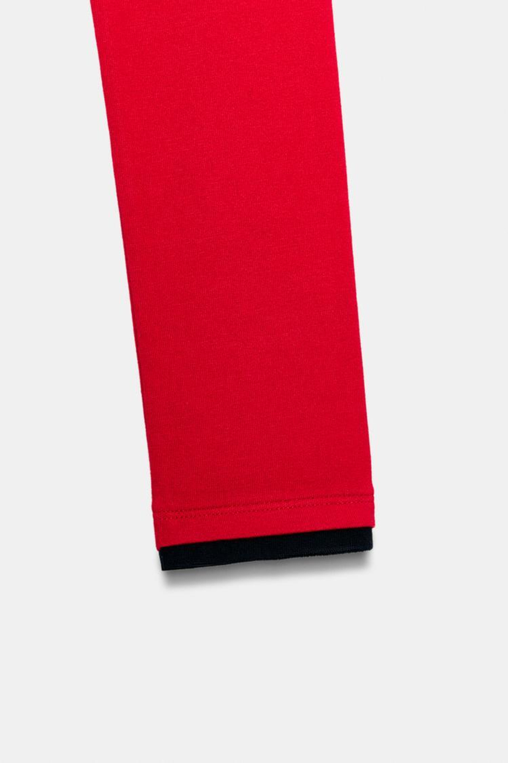 ZARA УКОРОЧЕННАЯ ФУТБОЛКА С ДВОЙНЫМ ЭФФЕКТОМ, КРАСНЫЙ