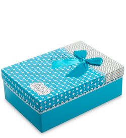 WG-30/3-A Коробка подарочная «Прямоугольник» цв.голубой