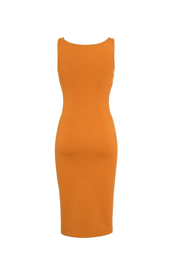 Платье-майка горчичное 23-16SS