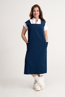 Офисный сарафан 2996ЛЕ, Серо-голубой #87СГ082996ЛЕ