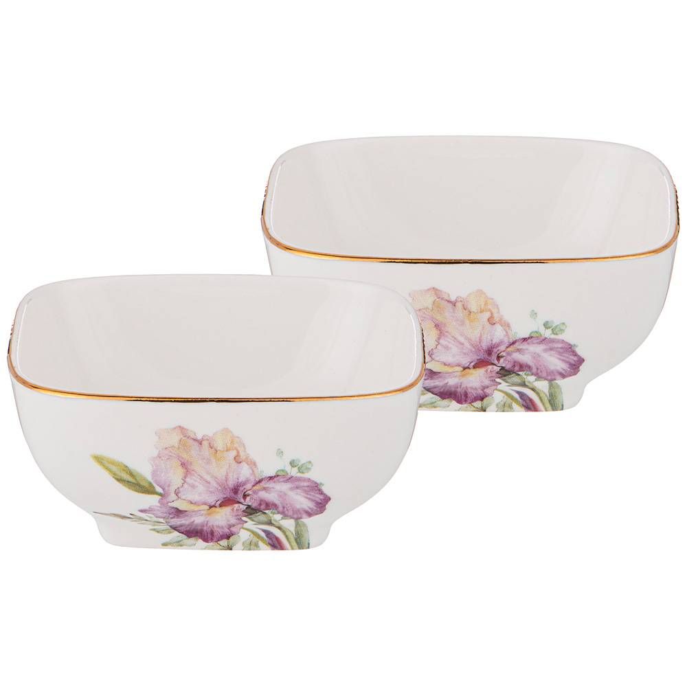 НАБОР САЛАТНИКОВ КВАДРАТНЫХ LEFARD "IRISES" 2 ШТ. 8*4 СМ 100 МЛ (КОР=36НАБ.)