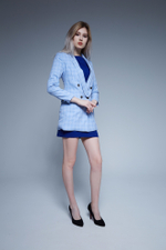 Голубой пиджак в клетку Nadya