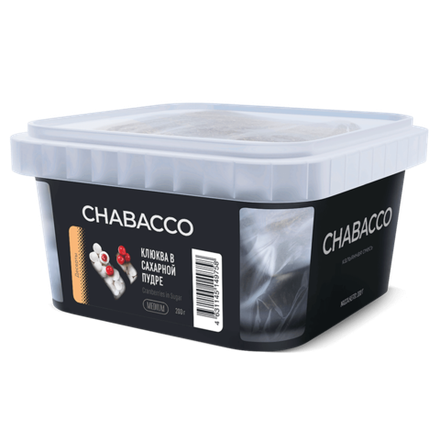 Бестабачная смесь для кальяна Chabacco Medium - Cranberries in powdered sugar (Клюква в сахарной пудре) 200 гр.