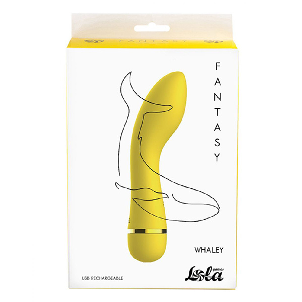 Желтый перезаряжаемый вибратор 16,8см Lola Games Fantasy Whaley 7911-01lola