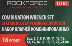 Набор ключей комбинированных 16пр.(6-19,22,24мм) в лотке RockForce##Rock FORCE RF-T5161