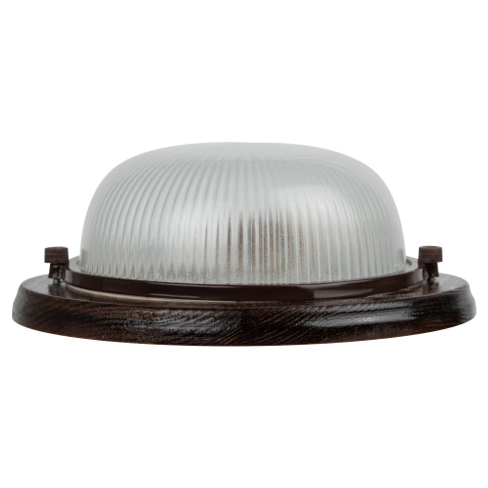 Светильник ЭРА НБО 03-60-021 Кантри дерево/стекло IP54 E27 max 60Вт D220 круглый орех