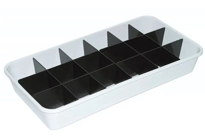 Ящик для рассады 480х240х70мм с перегородками белый