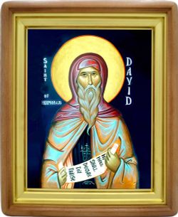 Давид Ермопольский преподобный. Икона на холсте.