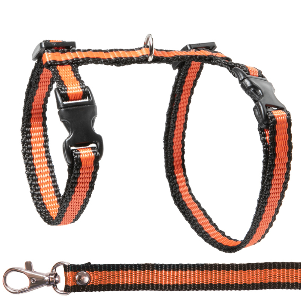 Комплект шлейка и поводок для кошек "Мегаполис", 400*300*85мм; 10*1500мм, Gamma