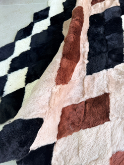 Покрывало меховое ковер из шкуры овчины