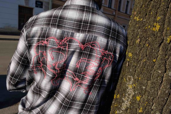 Рубашка Танец серая - фото 4