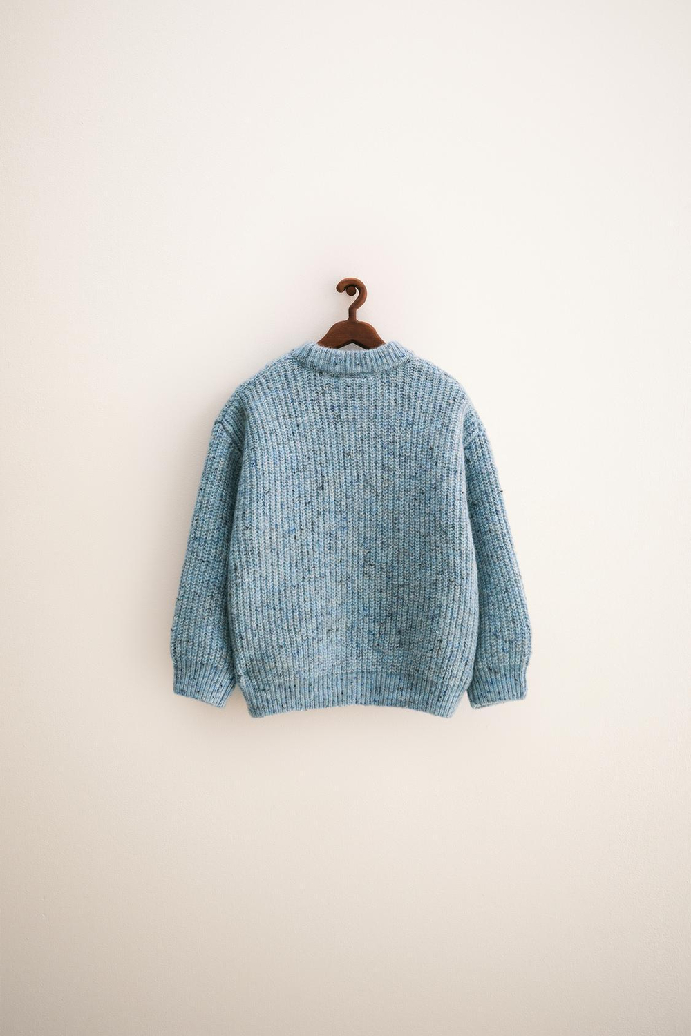 ZARA TIMELESS - ДЖЕМПЕР КРУПНОЙ ВЯЗКИ ИЗ ШЕРСТИ, ГОЛУБОЙ
