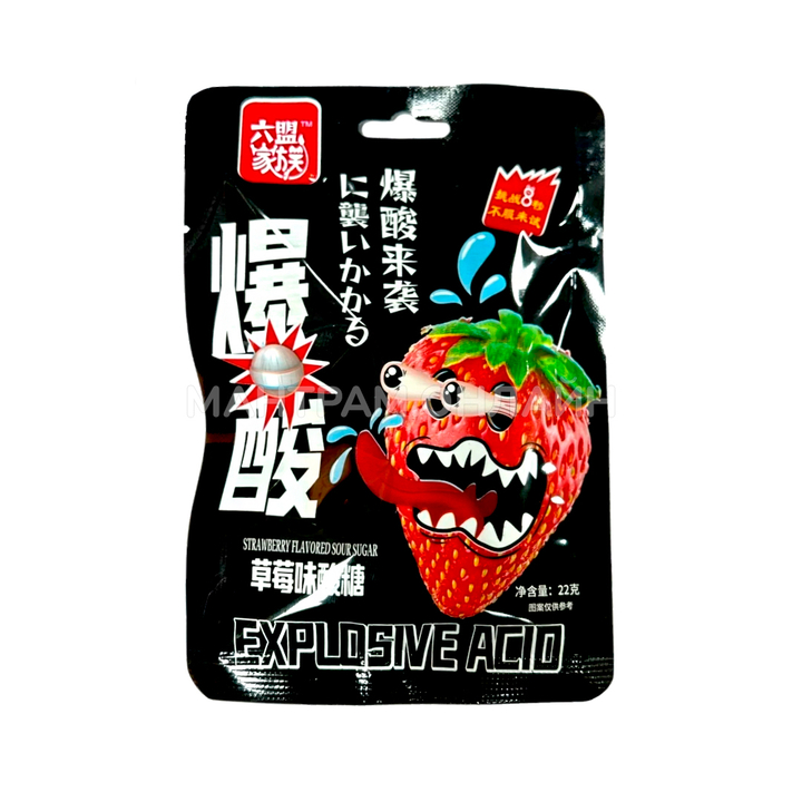СТОП-ЦЕНА Карамель Explosive Acid Strawberry Flavored Sour Sugar кислая со вкусом клубники 22 г