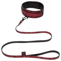 Двусторонний ошейник с поводком Fifty Shades of Grey Sweet Anticipation Collar with Leash Black-Red