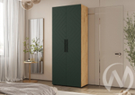 Шкаф 2-х ств (900) Спальня Флэш (дуб крафт/браш мени грин)
