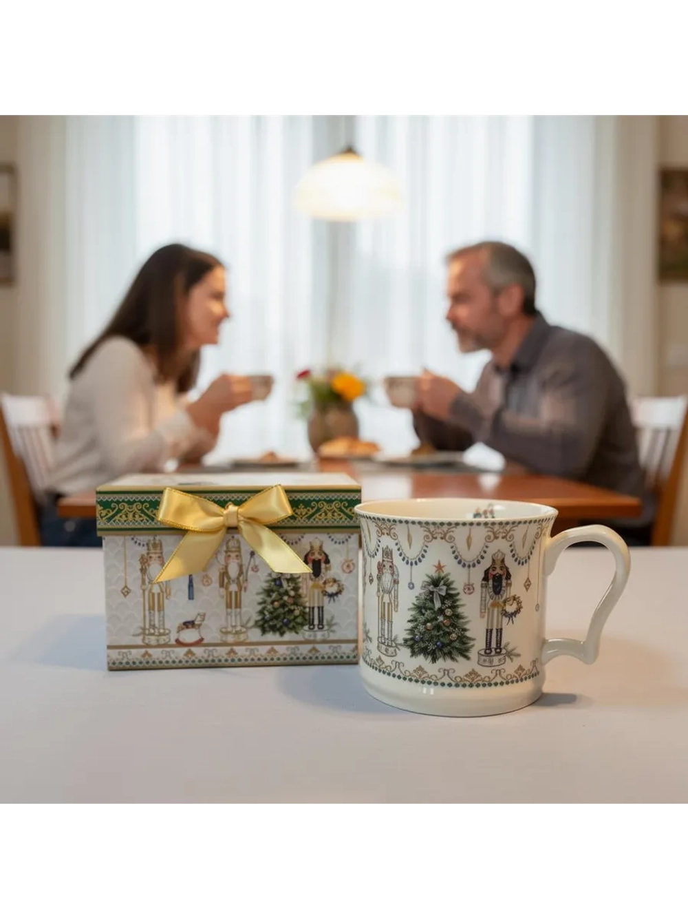 Новогодний подарочный кружка с изображением Щелкунчика