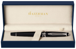 Ручка-роллер Waterman Expert, цвет: Black Laque CT, стержень: Fblk
