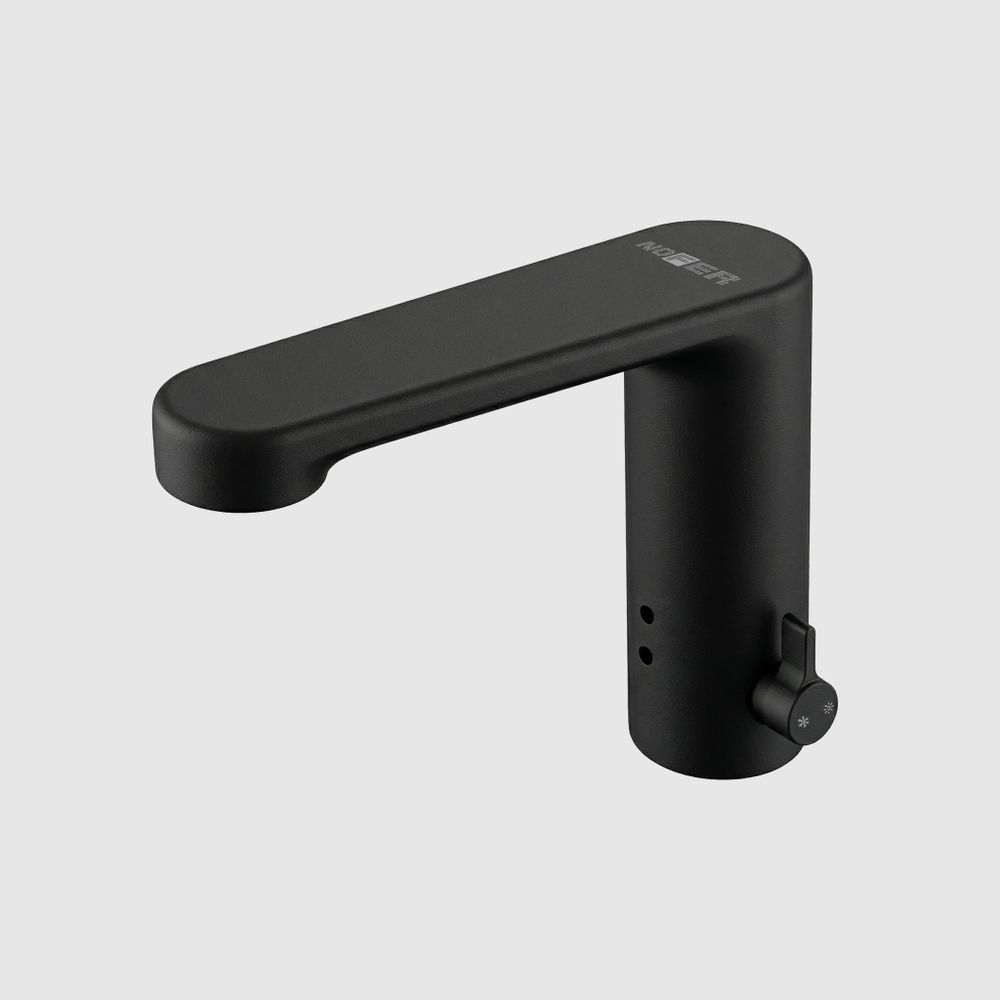 Смеситель сенсорный для раковины или столешницы LEED расход латунь NOFER 07260M.LN чёрный