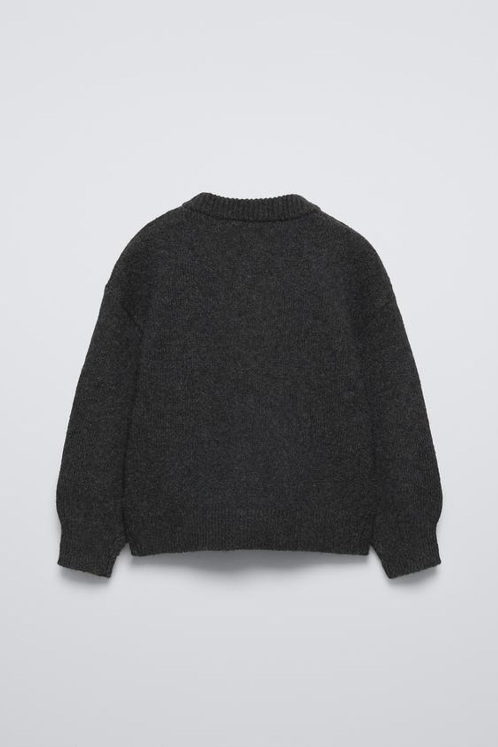 ZARA ОДНОТОННЫЙ СВИТЕР, АНТРАЦИТОВО-СЕРЫЙ